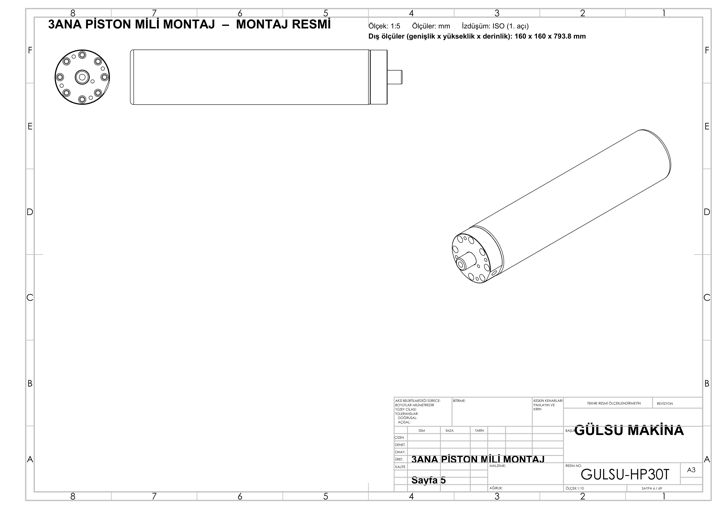 Main piston rod assembly — HP 30-Ton Servo-Hydraulic Press