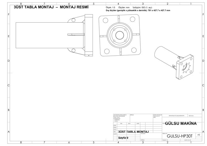 Upper platen assembly — HP 30-Ton Servo-Hydraulic Press